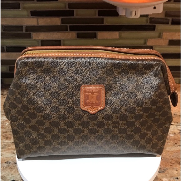 CELINE Macadam Large Travel Leather/PVC Pouch 🔥😍 - Picture 1 of 16
